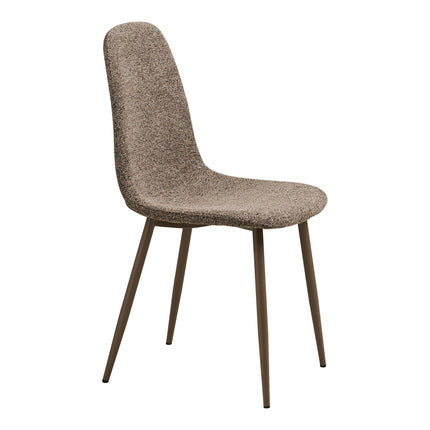 Stockholm Eetkamerstoel - Set van 2 Eetkamerstoelen, lichtbruin, lichtbruine poten HN1300