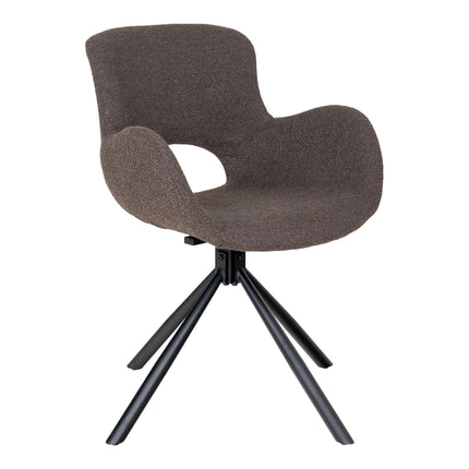 Amorim Eetkamerstoelen Set van 2 - draaibaar, bouclé, champignon HN1274