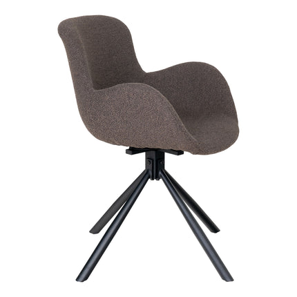 Amorim Eetkamerstoelen Set van 2 - draaibaar, bouclé, champignon HN1274