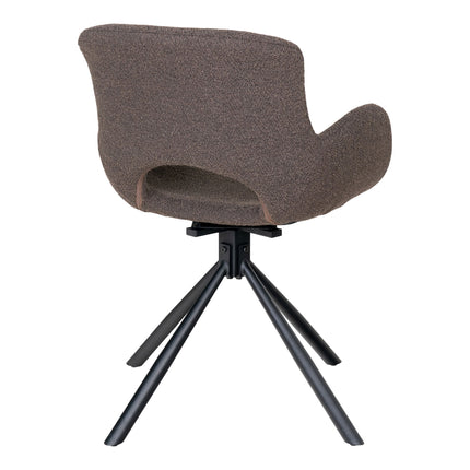 Amorim Eetkamerstoelen Set van 2 - draaibaar, bouclé, champignon HN1274
