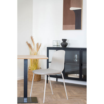Madalena Eetkamerstoel - Set van 2 Eetkamerstoelen, lichtgrijs HN1263