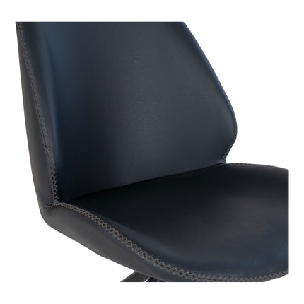 Monte Carlo Set van 2 Eetkamerstoelen - in PU met draaifunctie, zwart, HN1223