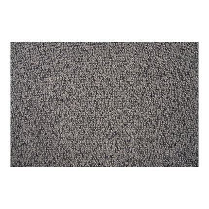 Mira eetkamerstoel - Set van 2 Eetkamerstoelen, bouclé, lichtgrijs, zwarte poten HN1268
