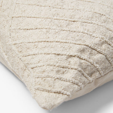 Getufte naturel linnen-katoenen sierkussenhoes Lynn 50 x 50 cm