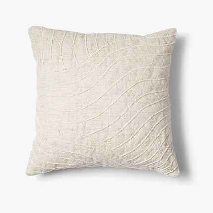 Getufte naturel linnen-katoenen sierkussenhoes Lynn 50 x 50 cm