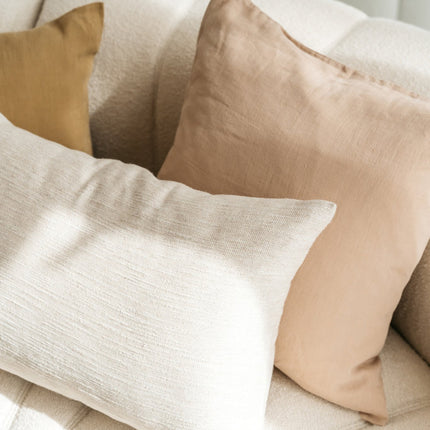 Zachte biologisch katoenen sierkussenhoes Hazel 60x40 cm naturel