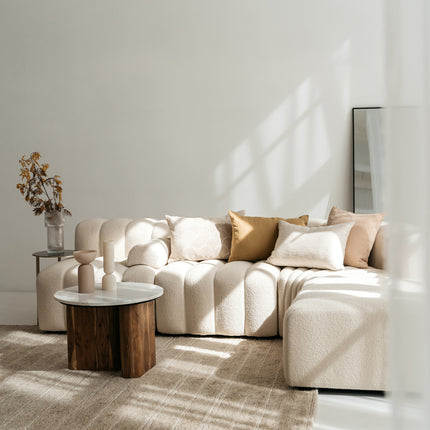 Zachte biologisch katoenen sierkussenhoes Hazel 60x40 cm naturel