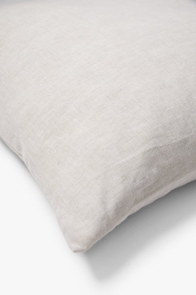 Gewassen 100% linnen kussenhoes Scotty 50x50 cm naturel
