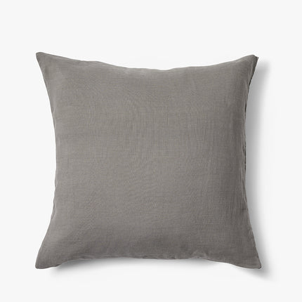 Gewassen 100% linnen kussenhoes Scotty 50x50 cm grijsbruin