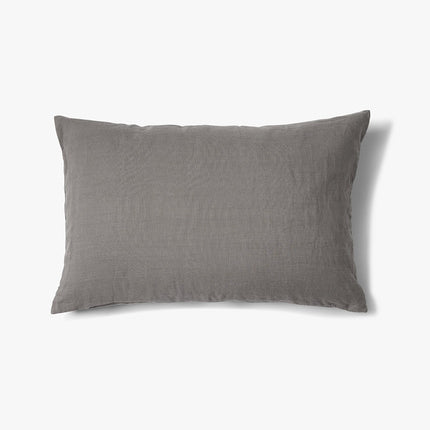 Gewassen 100% linnen kussenhoes Scotty 60x40 cm grijsbruin