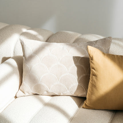 Gewassen 100% linnen kussenhoes Scotty 50x50 cm Goudbruin