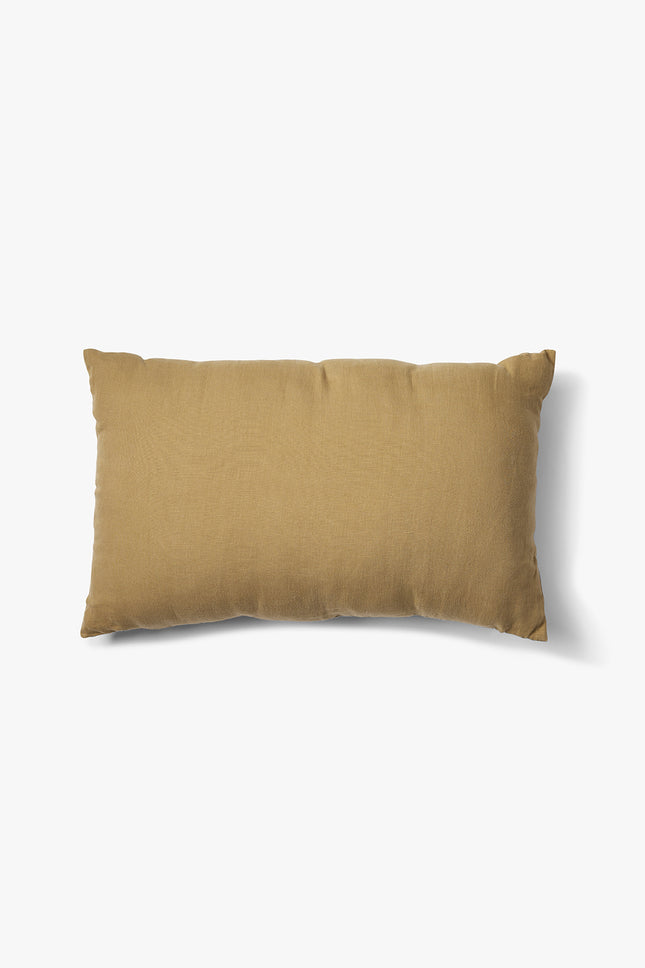 Gewassen 100% linnen kussenhoes Scotty 60x40 cm goudbruin