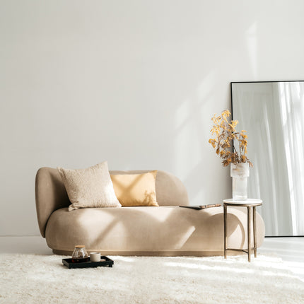 Gewassen 100% linnen kussenhoes Scotty 60x40 cm goudbruin