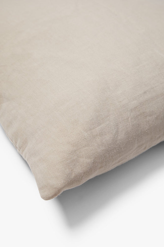 Gewassen 100% linnen kussenhoes Scotty 50x50 cm Taupe