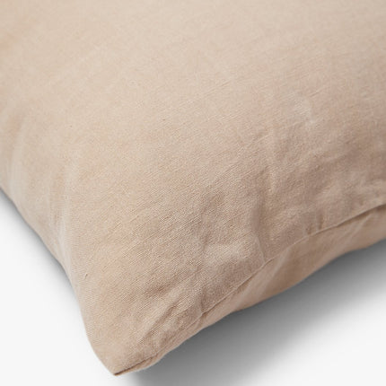 Gewassen 100% linnen kussenhoes Scotty 60x40 cm Nude