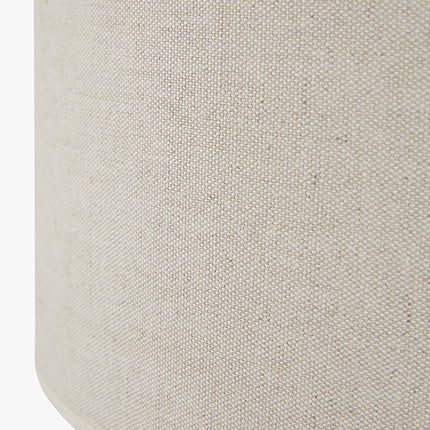 Handgemaakte aardewerken tafellamp Liz zand met linnen kap