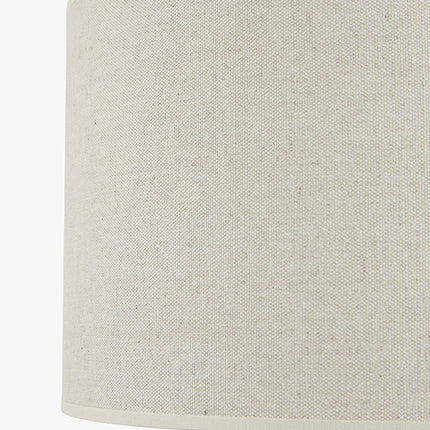 Handgemaakte aardewerken tafellamp Liz zand met linnen kap