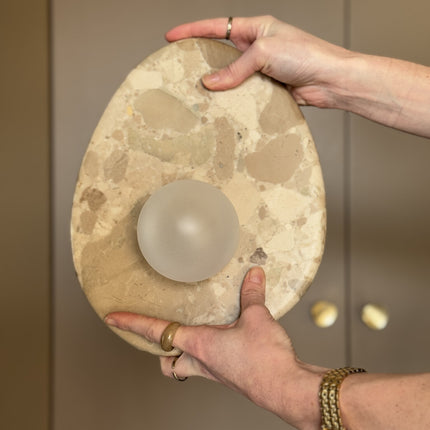 Exclusieve handgemaakte Kunis Brescia marmeren lamp Nina