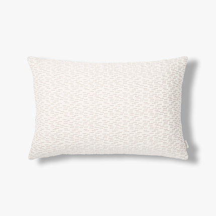 Tweekleurige zachte gequilte sierkussenhoes Olivia 60x40 cm bruin-ecru