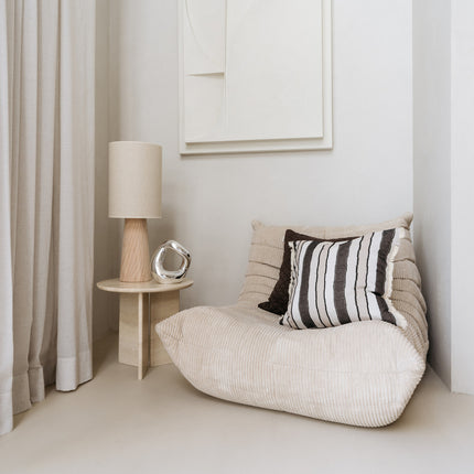 100% biologisch katoenen geweven gestreepte sierkussenhoes Holly 50x50 cm