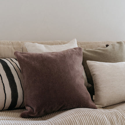 100% biologisch katoenen geweven gestreepte sierkussenhoes Holly 50x50 cm