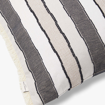 100% biologisch katoenen geweven gestreepte sierkussenhoes Holly 50x50 cm