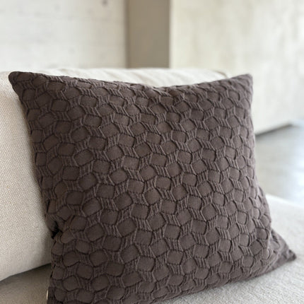 Jacquard sierkussenhoes van biologisch katoen Ella 50x50 cm