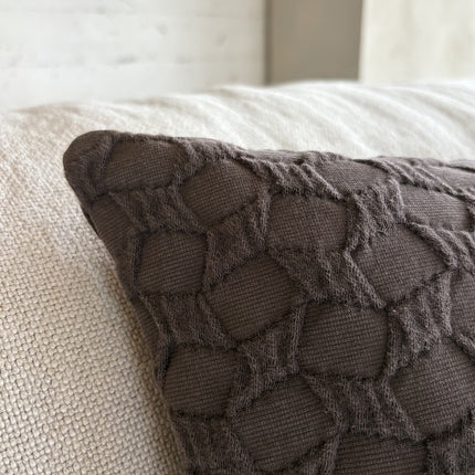 Jacquard sierkussenhoes van biologisch katoen Ella 50x50 cm