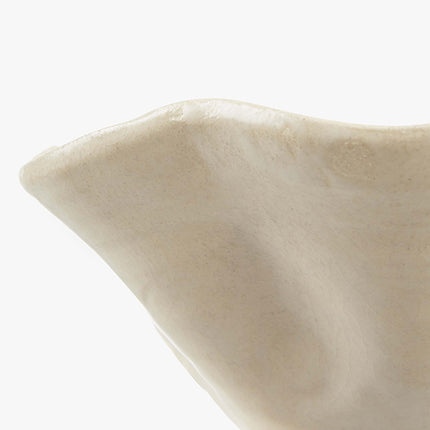 Handgemaakte aardewerken schaal Kate 25 x 8 cm ecru