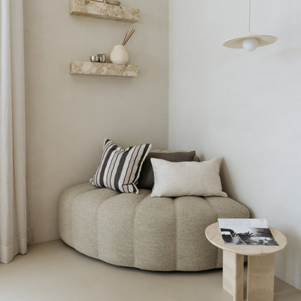 Handgemaakte aardewerken hanglamp July naturel