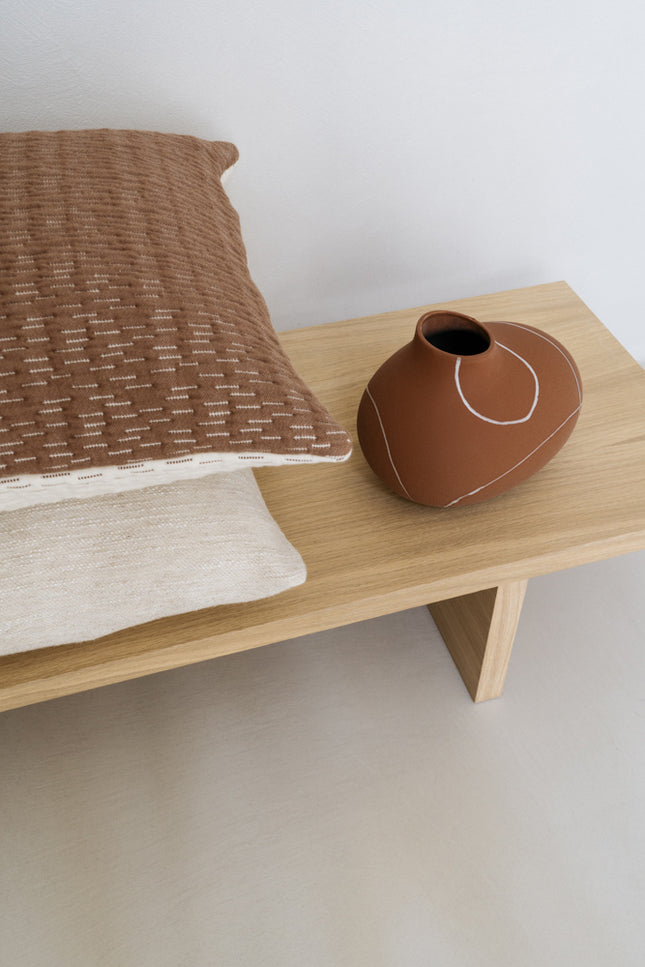 Handgemaakte aardewerken vaas Iris terracotta 20 x 13 x 14,5 cm