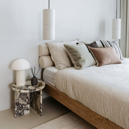 100% wollen vloerkleed Rose 200x290 cm beige ton-sur-ton