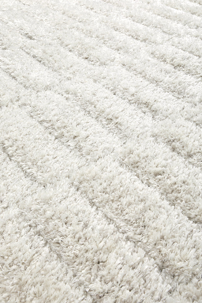 Exclusief hoogpolig wollen vloerkleed Stella 200x290 cm ecru