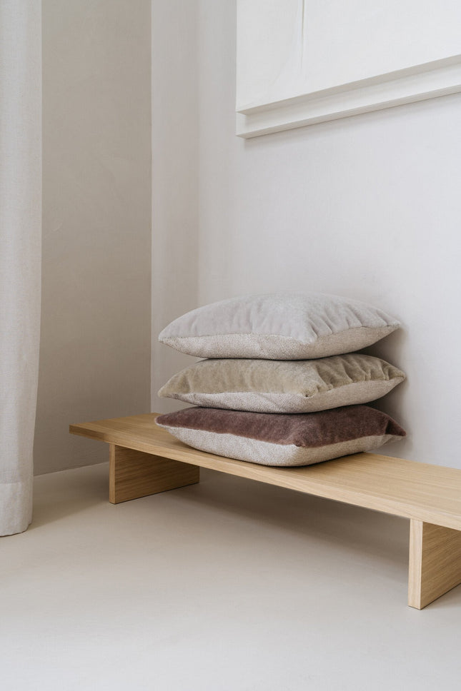 Luxe mohair sierkussenhoes Amy saliegroen 50x50 cm