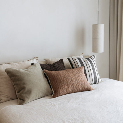 Luxe mohair sierkussenhoes Amy saliegroen 50x50 cm