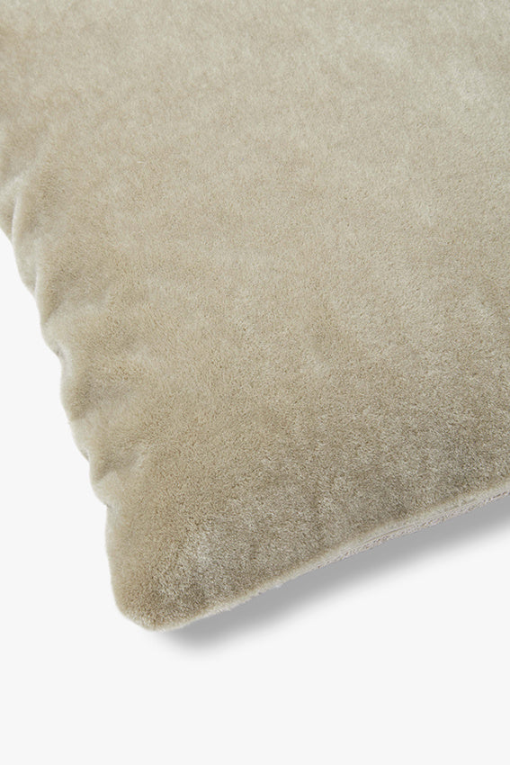 Luxe mohair sierkussenhoes Amy saliegroen 50x30 cm