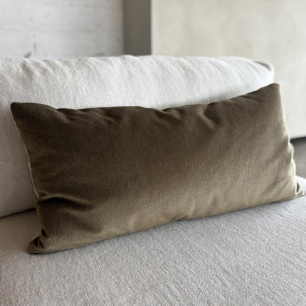 Satijnmohair sierkussenhoes Sara tabak XL 40x80 cm