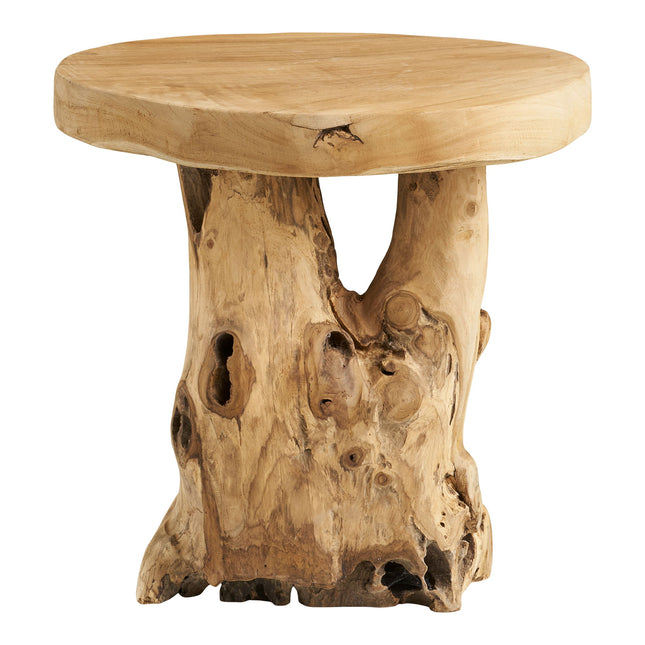 Palena Side Table - bijzettafel, teak, naturel ø40x45 cm