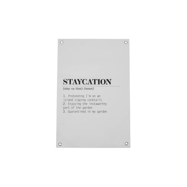 Tuin Poster - Staycation - PVC - 40 x 60cm