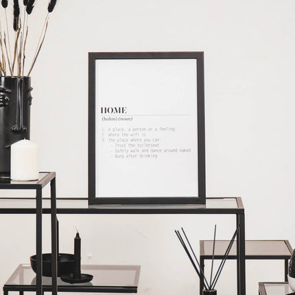 Poster - Home Woordenboek - Papier - Wit - A3