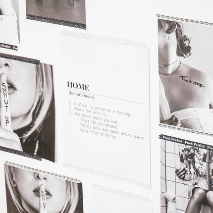 Poster - Home Woordenboek - Papier - Wit - A3