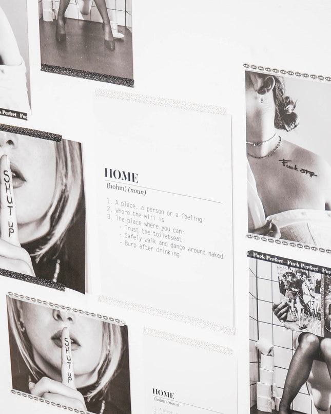 Poster - Home Woordenboek - Papier - Wit - A3