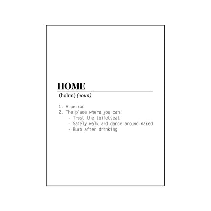 Poster - Home Woordenboek - Papier - Wit - A3