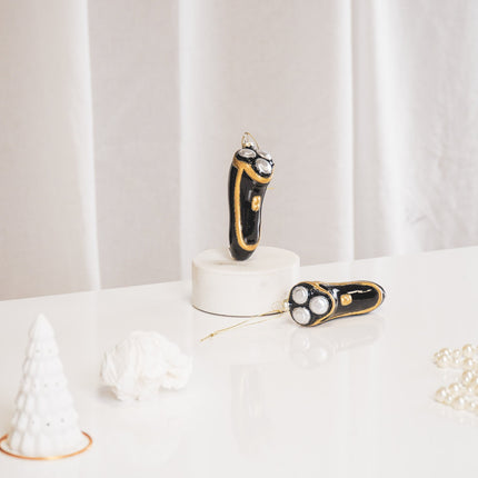 Kersthanger - Scheerapparaat - Glas  - 4x4,5x11cm