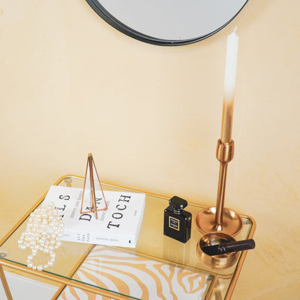 Kerstboom - Glas/ Metaal - Goud - 4,5x15cm