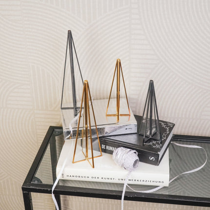 Kerstboom - Glas/ Metaal - Goud - 4,5x15cm