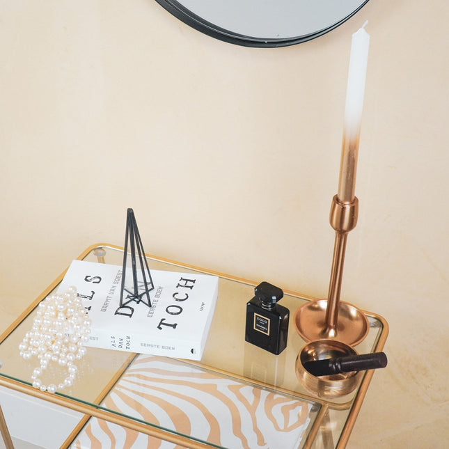 Kerstboom - Glas/ Metaal - Zwart - 4,5x15cm