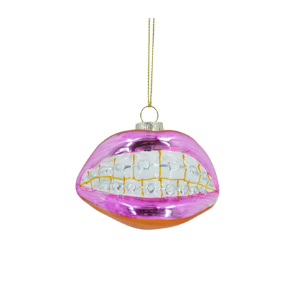 Kerstversiering - Kersthanger - Beugelbekkie - Glas - Roze - 9x6,5x6,5cm