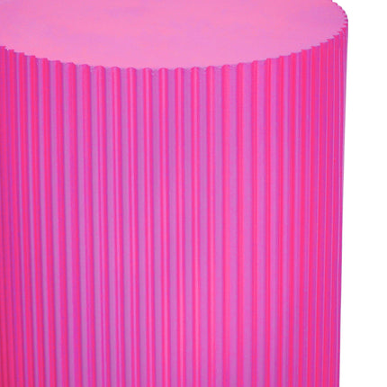 Bijzettafel /Pilaar- Cilinder - MDF - Neon Roze - 30x30x54cm