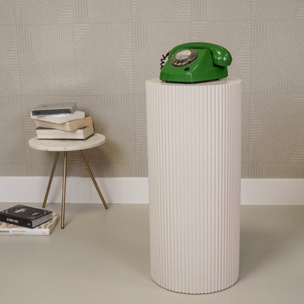 Bijzettafel /Pilaar- Cilinder- MDF - Zand - 30x30x65cm